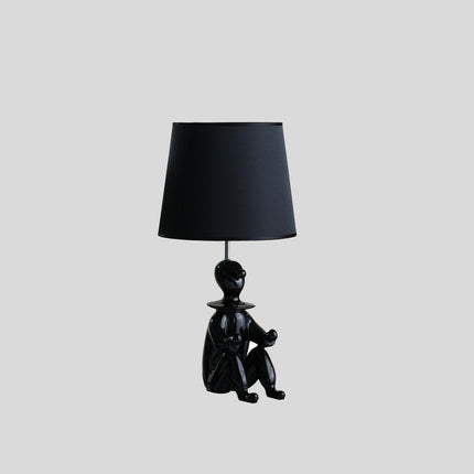 21” Black Sculptural Clown Phone Holder Desk Lamp HomeRoots