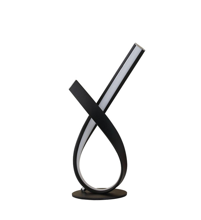 17" Black Bedside Led Table Lamp HomeRoots