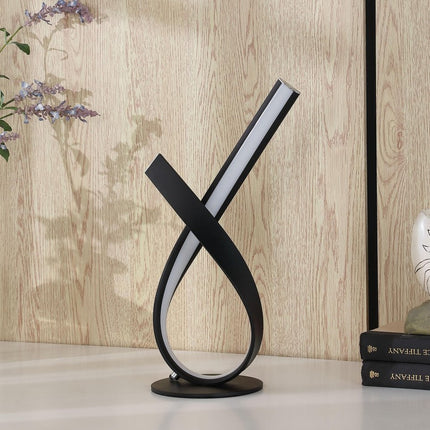 17" Black Bedside Led Table Lamp HomeRoots