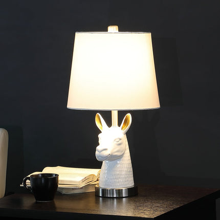 21" Silver Bedside Table Lamp With White Empire Shade HomeRoots