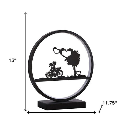 13" Black Bedside Led Table Lamp HomeRoots