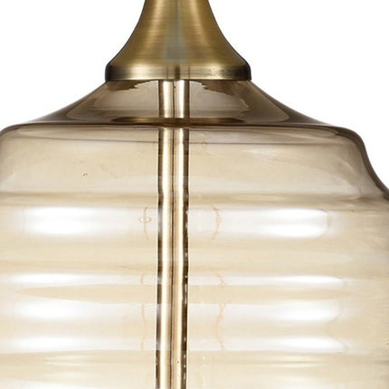 23" Off-White Metal Bedside Table Lamp With Off-White Shade HomeRoots