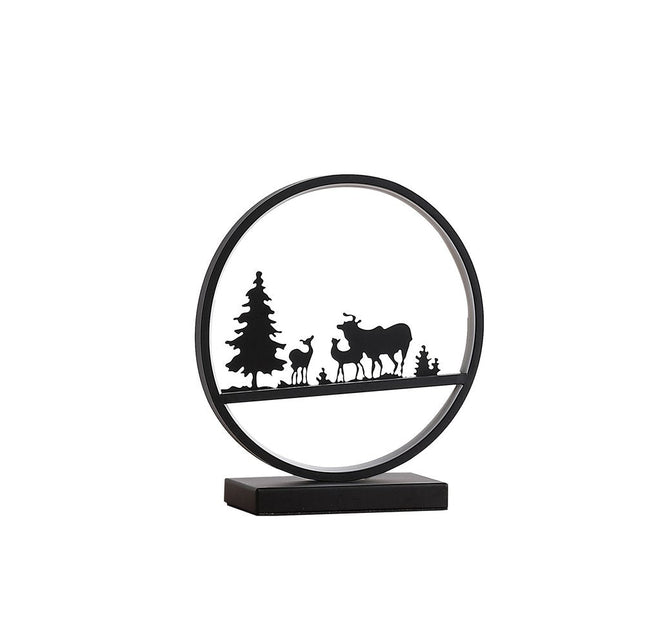 13" Black Bedside Led Table Lamp HomeRoots