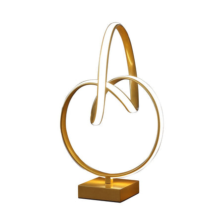19" Gold Metal Abstract Geo LED Table Lamp HomeRoots
