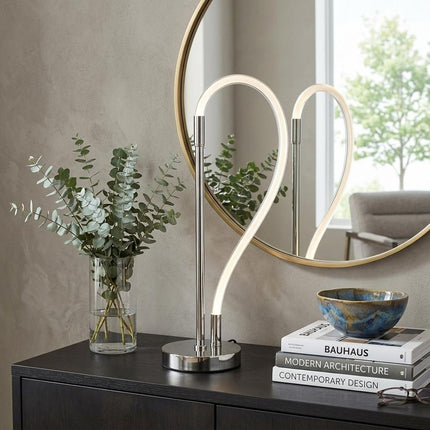 21" Gold Bedside Led Table Lamp HomeRoots