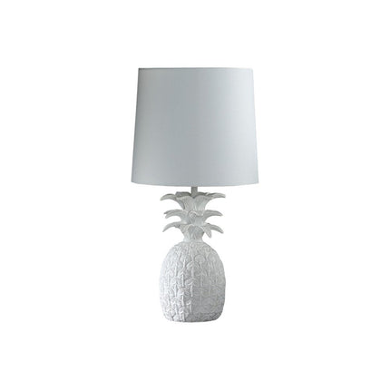 17" White Pineapple Table Lamp With Empire Shade HomeRoots