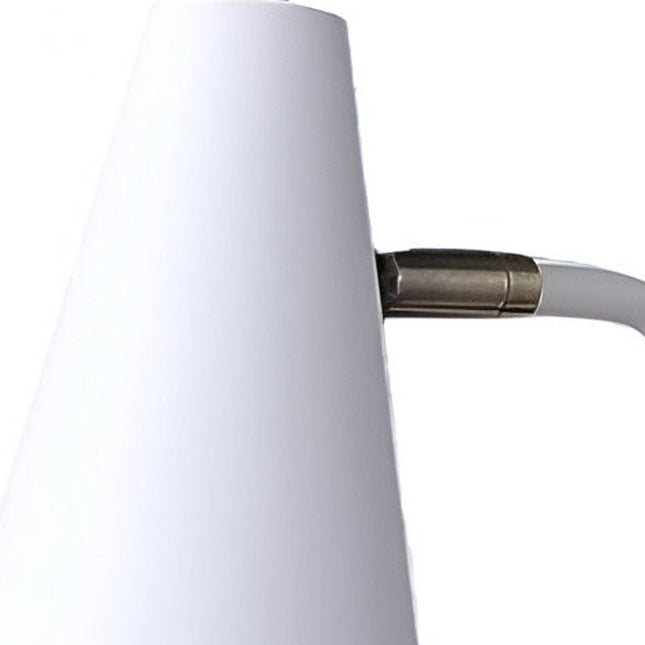 20" Compact White Metal Desk Lamp HomeRoots