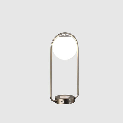 19" Silver Clip Globe USB Table Lamp HomeRoots