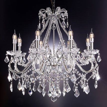 Candle Style Empire Eight Light Transparent Glass Led Ceiling Light HomeRoots