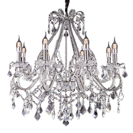 Candle Style Empire Eight Light Transparent Glass Led Ceiling Light HomeRoots