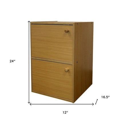24" Natural Wood Bookcase HomeRoots