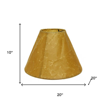 10" Brown Slanted Empire Crinkle Oil Paper Lampshade HomeRoots