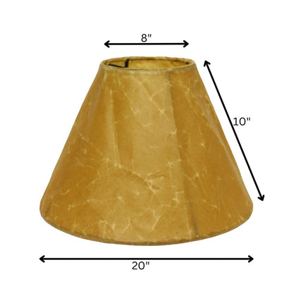 10" Brown Slanted Empire Crinkle Oil Paper Lampshade HomeRoots