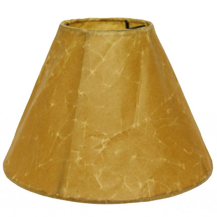 10" Brown Slanted Empire Crinkle Oil Paper Lampshade