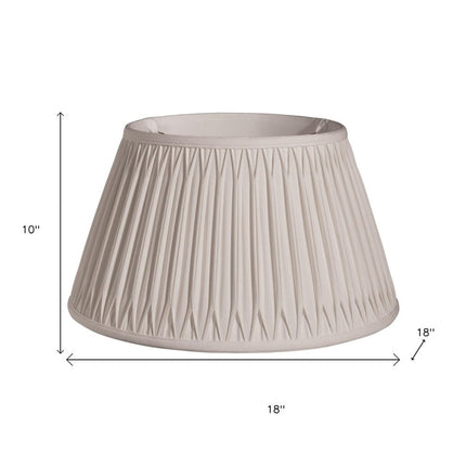 Cream Shantung Silk Pleated Drum Lamp Shade HomeRoots