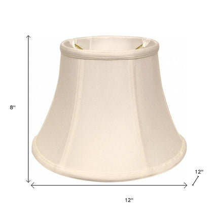 White Monay Shantung Silk Drum Lamp Shade
