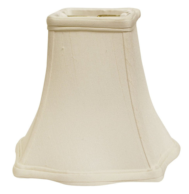 White Monay Shantung Silk Square Lamp Shade HomeRoots