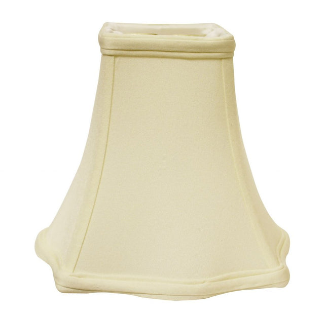 16" Ivory Premium Square No Slub Lampshade HomeRoots