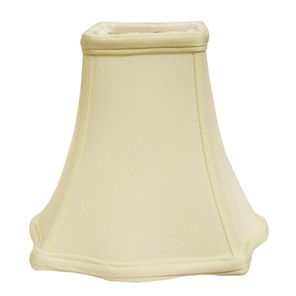18" Ivory Premium Square No Slub Lampshade HomeRoots