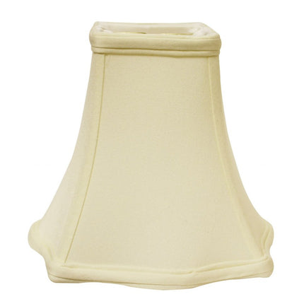 18" Ivory Premium Square No Slub Lampshade HomeRoots