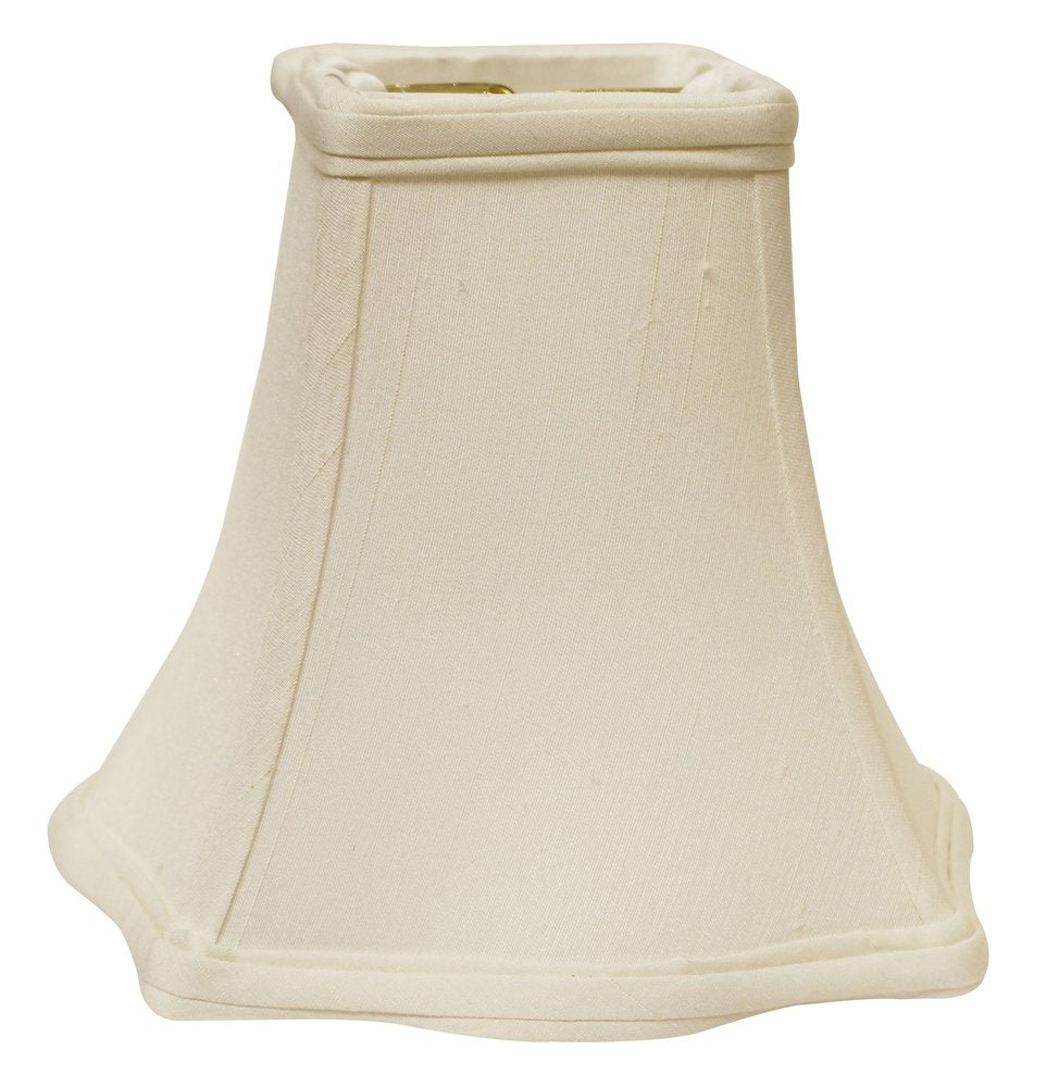 White Monay Shantung Silk Square Lamp Shade