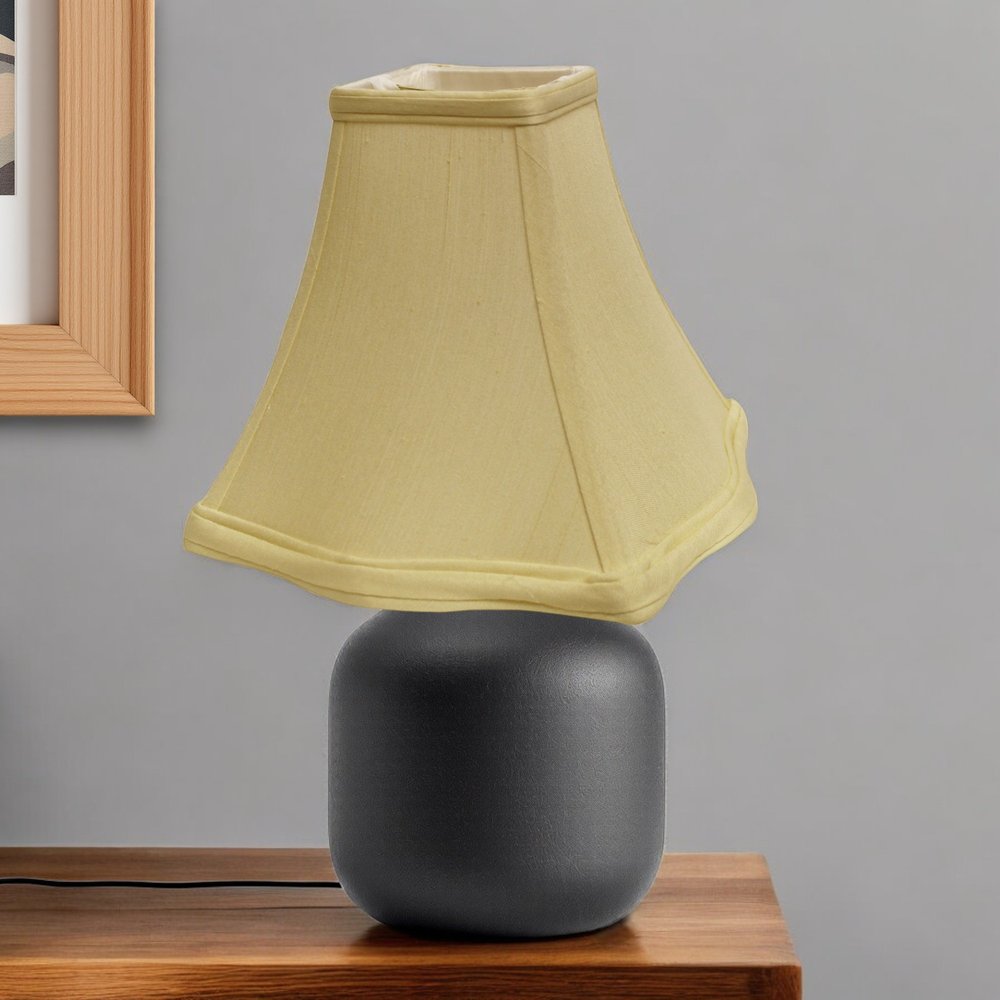 Antiqued White Monay Shantung Silk Square Lamp Shade