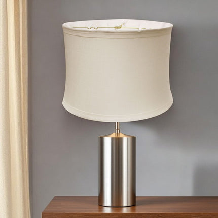 Snow Linen Drum Lamp Shade HomeRoots