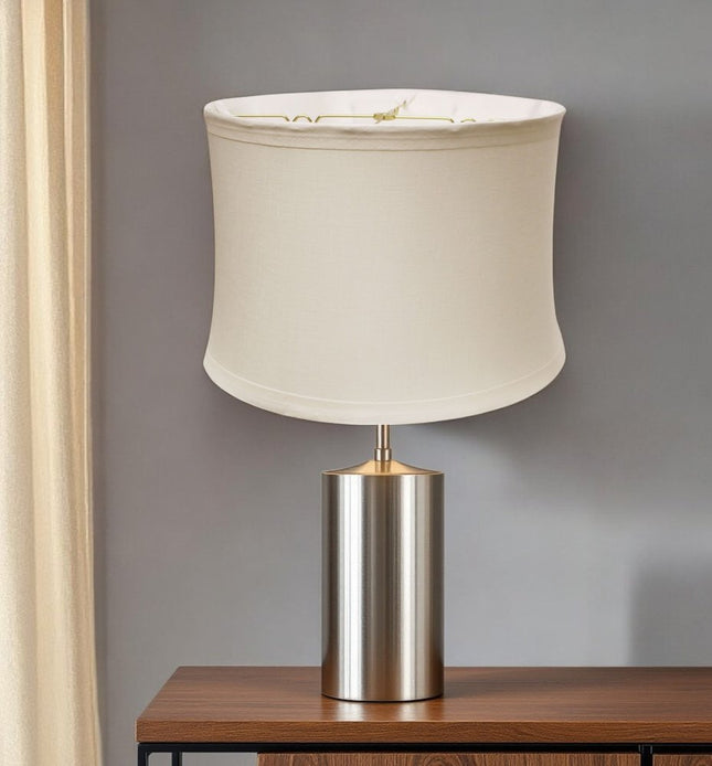 Snow Linen Drum Lamp Shade HomeRoots