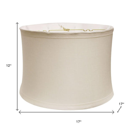 Snow Linen Drum Lamp Shade HomeRoots