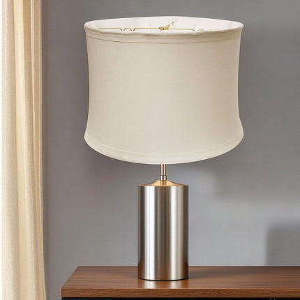 Snow Linen Drum Lamp Shade HomeRoots