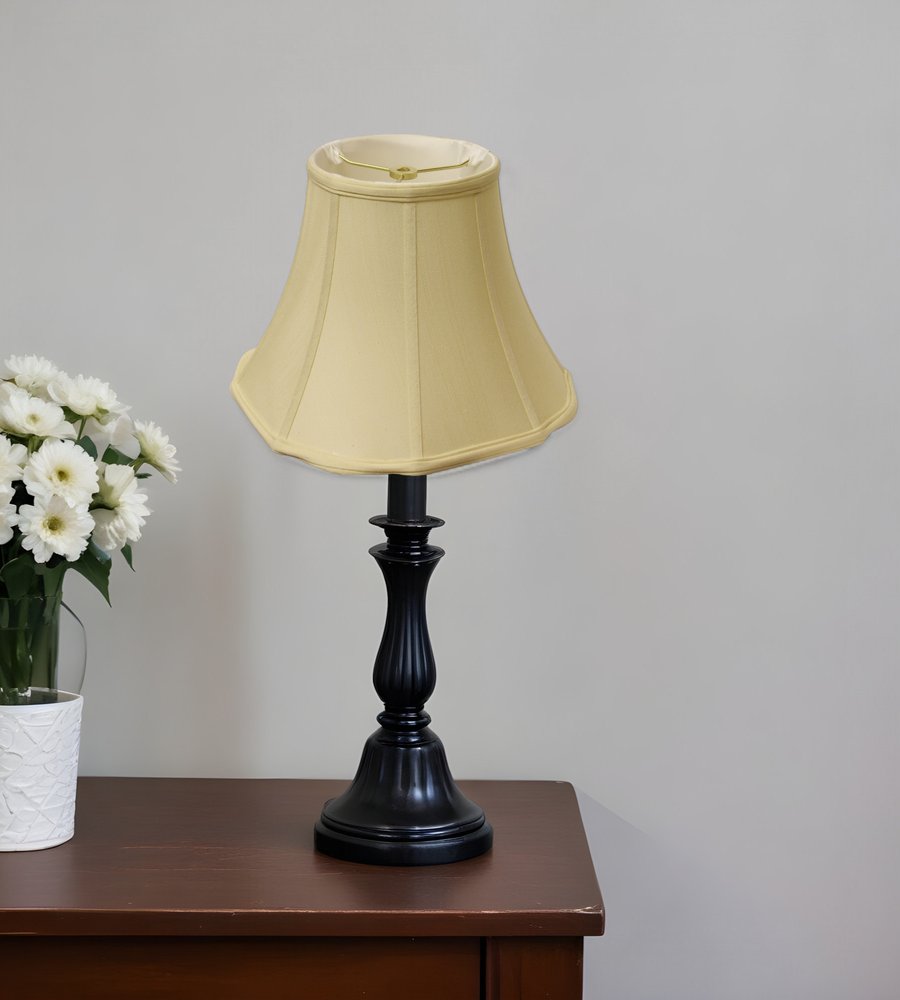 Antiqued White Monay Shantung Silk Bell Lamp Shade