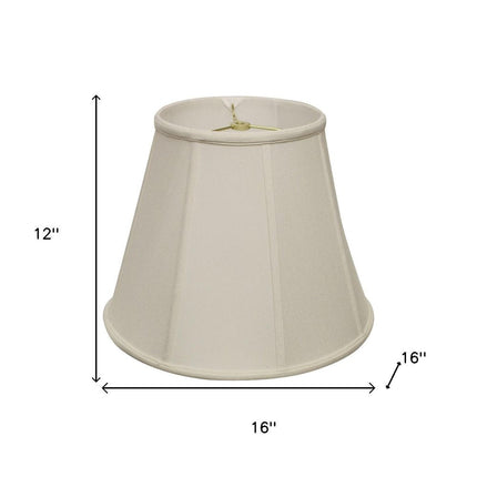 16" White Slanted Empire Monay Shantung Lampshade HomeRoots