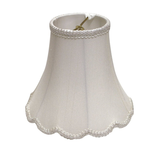 White Monay Shantung Silk Bell Lamp Shade HomeRoots