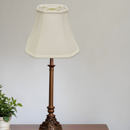 White Monay Shantung Silk Square Lamp Shade HomeRoots