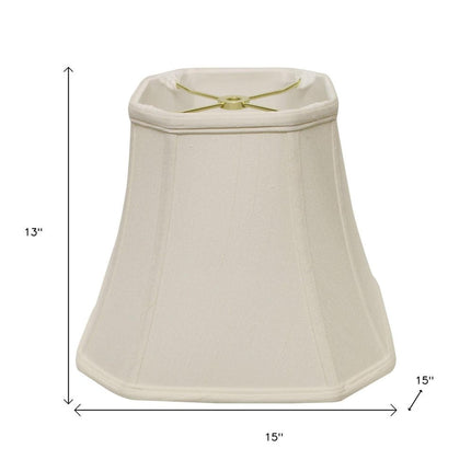 White Monay Shantung Silk Square Lamp Shade HomeRoots