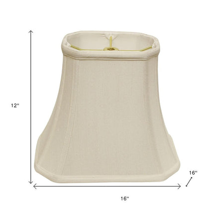 White Monay Shantung Silk Bell Lamp Shade HomeRoots