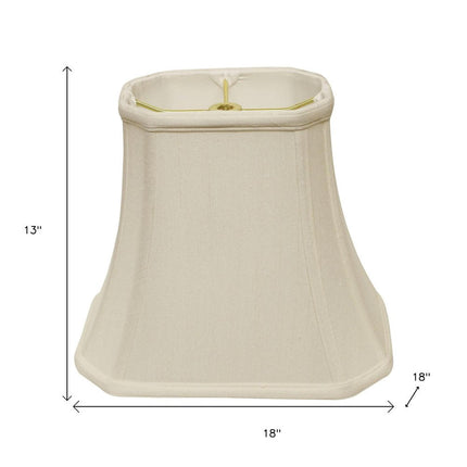 White Monay Shantung Silk Bell Lamp Shade HomeRoots