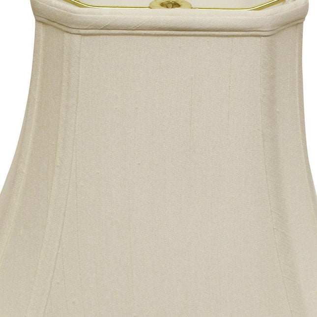 White Monay Shantung Silk Bell Lamp Shade HomeRoots