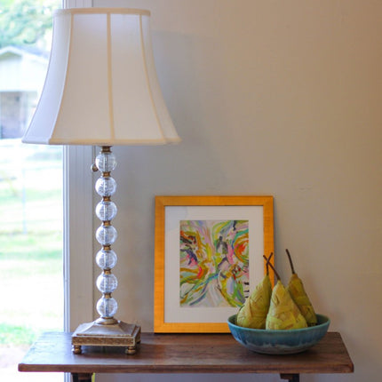 White Monay Shantung Silk Bell Lamp Shade HomeRoots