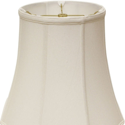 White Monay Shantung Silk Bell Lamp Shade HomeRoots