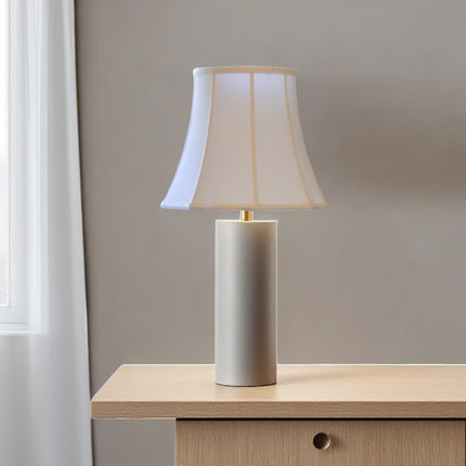 White Monay Shantung Silk Bell Lamp Shade HomeRoots