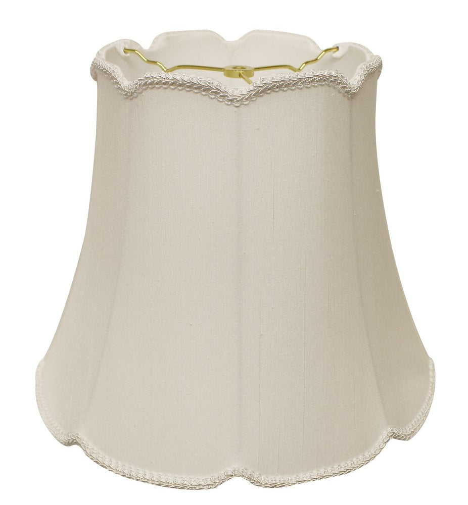 White Monay Shantung Silk Empire Lamp Shade