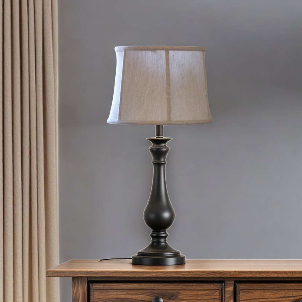 Cream Linen Drum Lamp Shade