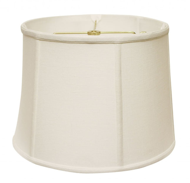 White Linen Drum Lamp Shade