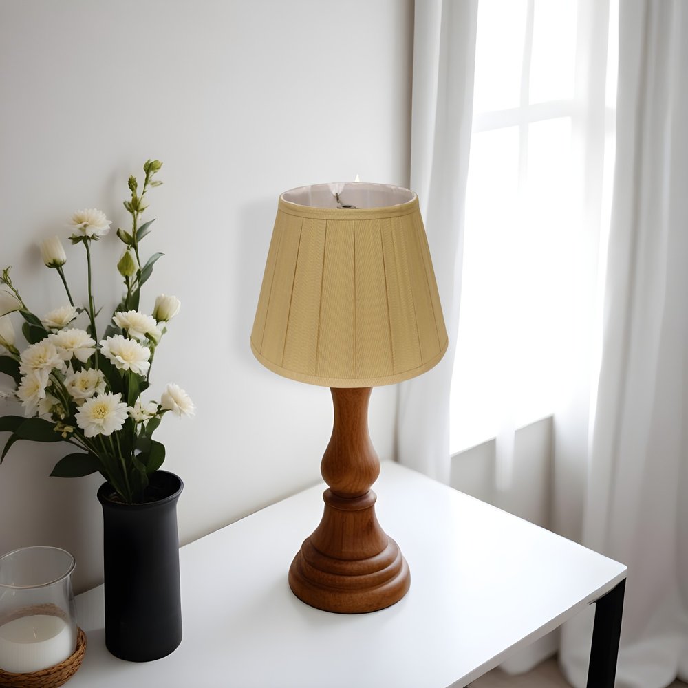 Camel Shantung Silk Empire Lamp Shade