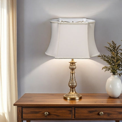 16" Cream Premium Oblong Shantung Lampshade HomeRoots