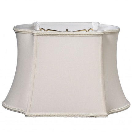 16" Cream Premium Oblong Shantung Lampshade HomeRoots