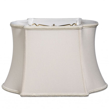 16" Cream Premium Oblong Shantung Lampshade HomeRoots