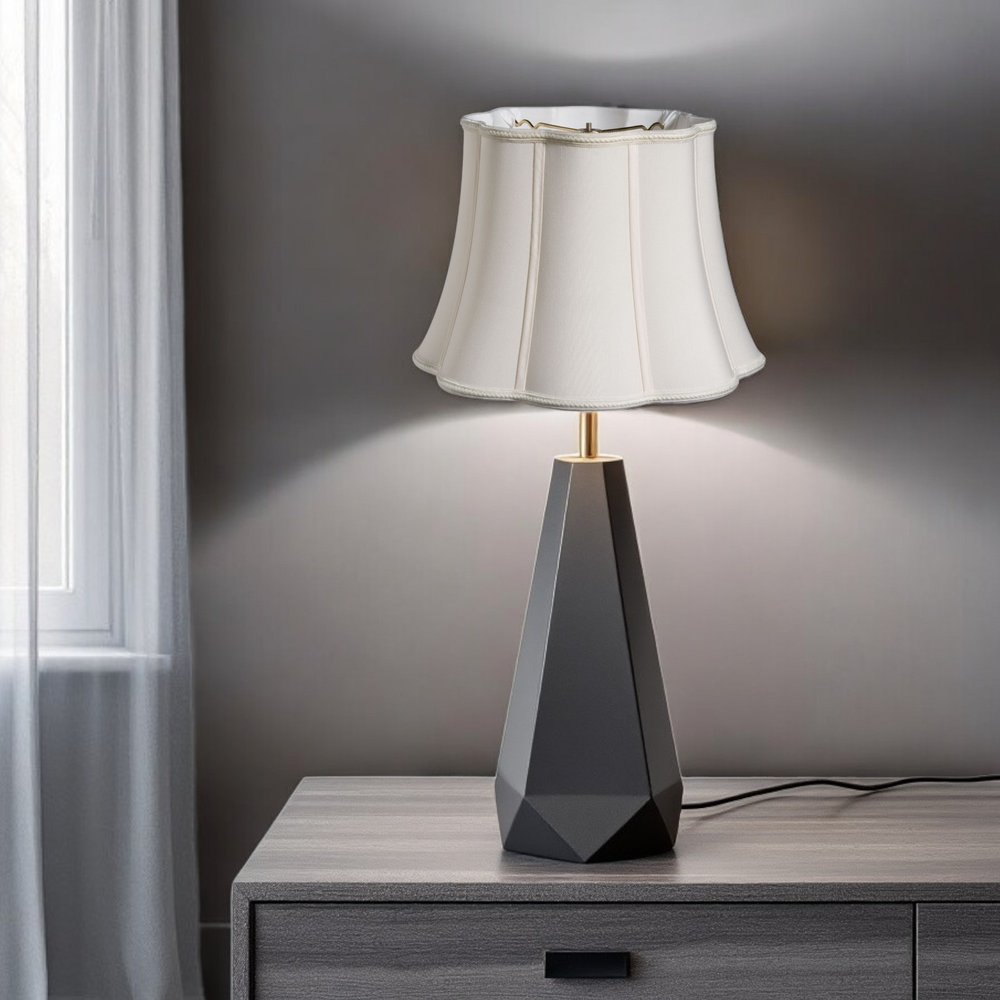 Cream Shantung Silk Novelty Lamp Shade