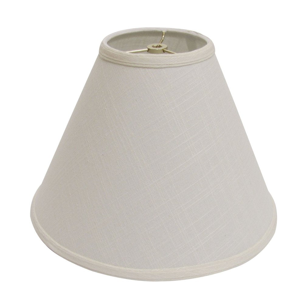 Off White Linen Print Cone Lamp Shade